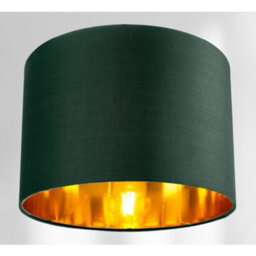 Happy Homewares Contemporary Green Cotton 10 Table/pendant Lamp Shade With Shiny Copper Inner - thumbnail 2