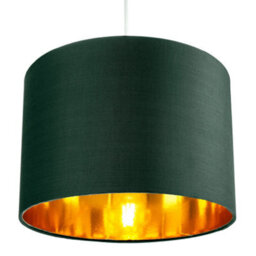 Happy Homewares Contemporary Green Cotton 10 Table/pendant Lamp Shade With Shiny Copper Inner - thumbnail 6