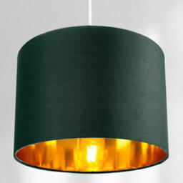 Happy Homewares Contemporary Green Cotton 10 Table/pendant Lamp Shade With Shiny Copper Inner - thumbnail 7