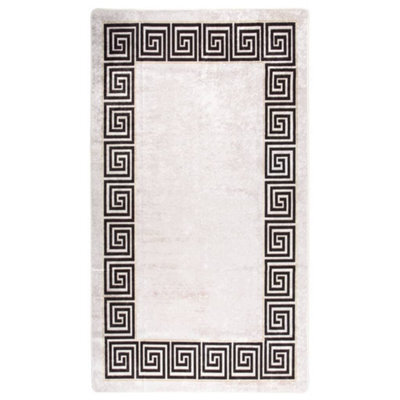 Berkfield Rug Washable 190X300 Cm Light Beige Anti Slip