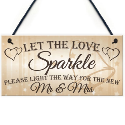 Red Ocean Wedding Hanging Sign Mr Mrs - image 1