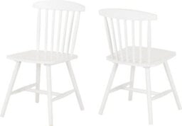 Seconique Emery Chairs Priced Per Pair Solid Pine In White - thumbnail 1