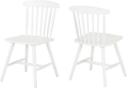 Seconique Emery Chairs Priced Per Pair Solid Pine In White