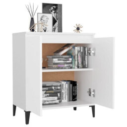 Berkfield Industrial Sideboard White 60X35X70 Cm Engineered Wood - thumbnail 3