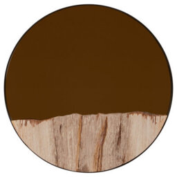 Orsina Petrified Wood Tile Small Round Mirror - thumbnail 1