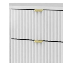 Desk Computer Workstation Tireno White Velvet Laminated Wood Mdf Grooved Drawer Fronts Modern Home Office Study Writing Table - thumbnail 4