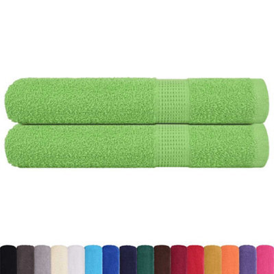 Berkfield Durable Sauna Towels 2 Pcs Apple Green 80X200 Cm 360 Gsm 100% Cotton