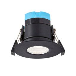 Plum&clay Antonio Black Finish, Fixed Led Downlight, Ip65 Fire Rated, 8W