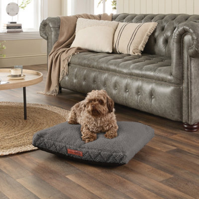 Slumberdown Paws For Slumber Sherpa Pet Bed, Light Grey, Small - image 1