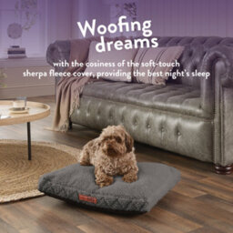 Slumberdown Paws For Slumber Sherpa Pet Bed, Light Grey, Small - thumbnail 5