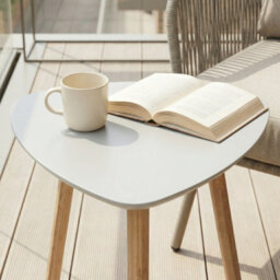 Nöa & Nani Noa & Nani Malme Small Outdoor Side Table For Balcony & Patio In Chalk Grey - thumbnail 2