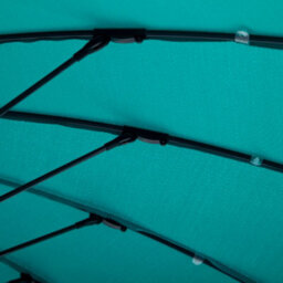 Outsunny 2.7 M Cantilever Shanghai Parasol W/ Crank Handle, Cross Base, Turquoise - thumbnail 9