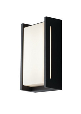 Luminosa Lighting Luminosa Compact Outdoor Led Aluminum Flush Wall Lamp, Anthracite, Ip54, 4000K