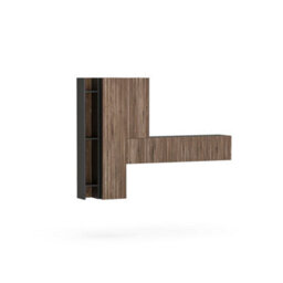 Decorotika Linz Moduler Modern Tv Unit Wall Mount Customizable Layout Black Alina - thumbnail 4