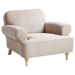 Beliani  Armchair Kiberg Fabric Taupe