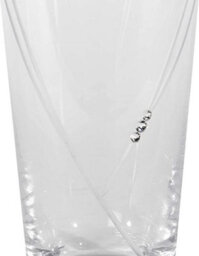Maison and White Etched Heart Detail Crystal Glass Vase - thumbnail 3