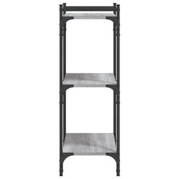 Berkfield Industrial Bookcase 3-Tier Grey Sonoma 60X30X86 Cm Engineered Wood - thumbnail 5