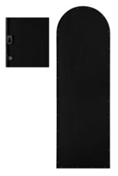 "Mirroroutlet Arcus - Black Framed Arched Leaner/ Wall Mirror 63"" X 21"" (160Cm X 53Cm)" - thumbnail 5