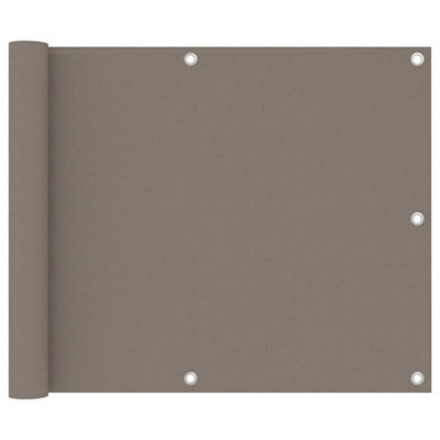 Berkfield Balcony Screen Taupe 75X600 Cm Oxford Fabric - image 1