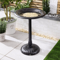 Christow Round Resin Garden Bird Bath - thumbnail 2