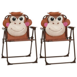 Walplus 3 Piece Kids' Garden Bistro Set With Parasol Brown - thumbnail 2