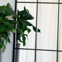 Jōbū Jobu Home - Tomi - Full Length Black Metal Arched Lattice Window Mirror - 180Cm X 105Cm - thumbnail 3