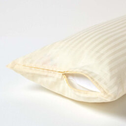 Homescapes Pastel Yellow Continental Egyptian Cotton Pillowcase 330 Tc, 40 X 80 Cm - thumbnail 3