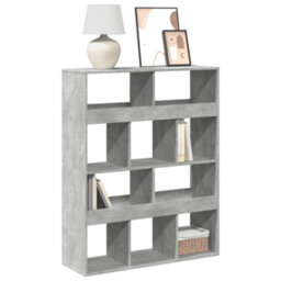 Vidaxl Bookcase Concrete Grey 100X33X125.5 Cm Engineered Wood