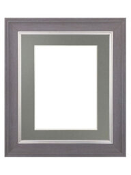 Frames By Post Scandi Slate Grey Frame With Dark Grey Mount For Image Size 12 X 8 Inch