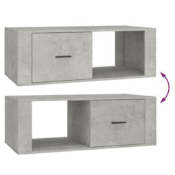 Vidaxl Coffee Table Concrete Grey 100X50.5X35 Cm Engineered Wood - thumbnail 9
