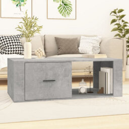 Vidaxl Coffee Table Concrete Grey 100X50.5X35 Cm Engineered Wood - thumbnail 1