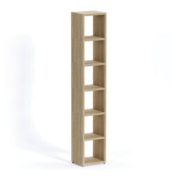 RB UK Boon 6 Cube Shelving Unit Eco-Friendly Bookcase Freestanding Heavy Duty Oak, Made In Austria (H)2180mm (W)380mm (D)330mm