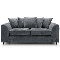 Furnishings For Less UK Monaco Chenille Fabric 3 Seater Sofa Grey - thumbnail 1