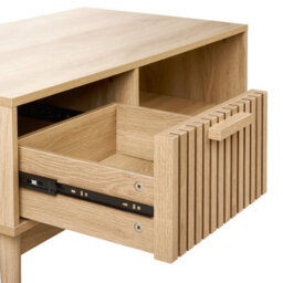 Wyld and Coco Nordicnest Coffee Table, Light Brown Engineered Wood Top, Pine Legs, 100 X 50 Cm, With Drawer - thumbnail 7
