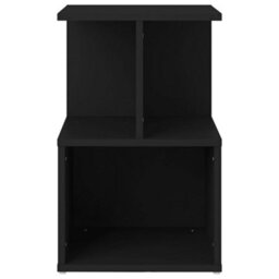Berkfield Bedside Cabinet Black 35X35X55 Cm Engineered Wood - thumbnail 4