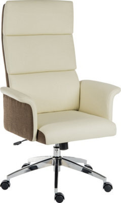 Teknik Elegance High Back Executive Chair Cream With Gas Lift Seat Height And Adjustable Tilt - image 1