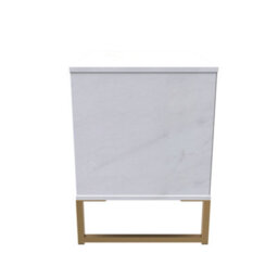 Tamworth Double 2 Drawer Bedside Cabinet In Marble (Ready Assembled) - thumbnail 2