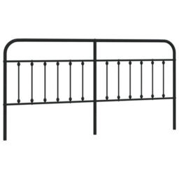 Berkfield Metal Headboard Black 193 Cm - thumbnail 2