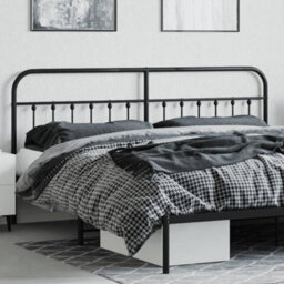 Berkfield Metal Headboard Black 193 Cm - thumbnail 3