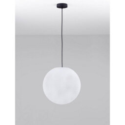Luminosa Lighting Luminosa Moon 40Cm Globe Pendant Ceiling Light White, Black E27 1X12W Ip65 - thumbnail 3