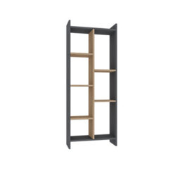 Decorotika Eden 7-Tier Bookcase Anthracite Oak - thumbnail 2