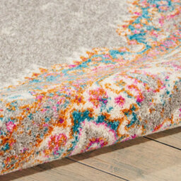 Grey Floral Luxurious Traditional Persian Rug For Dining Room-201Cm X 290Cm - thumbnail 5