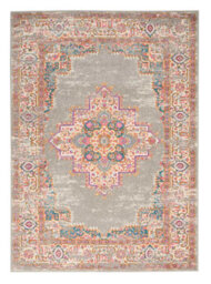Grey Floral Luxurious Traditional Persian Rug For Dining Room-201Cm X 290Cm - thumbnail 6