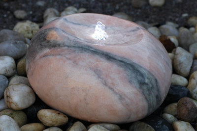 Outdoor Living UK Polished Marble Fountain H Sunset With Cover With Sump Kit