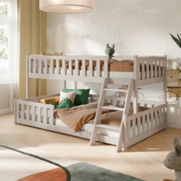 Arte Nicea Cashmere Wooden Bunk Bed 90/120 X 200Cm - Foam Bonnell Mattresses - thumbnail 1