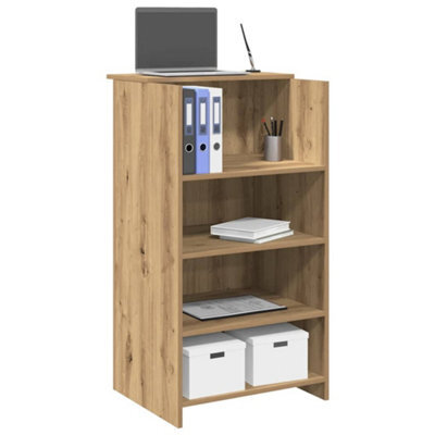 Berkfield Reception Desk Artisan Oak 55X50X103.5 Cm Engineered Wood - image 1