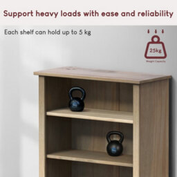 Lassic Vida Designs Panama Solid Pine 1 Drawer Bookcase Freestanding Shelving Unit (H)1100mm (W)800mm (D)350mm - thumbnail 4