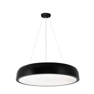 Luminosa Lighting Luminosa Cocotte Cylindrical Pendant Black 43Cm 3000K - image 1