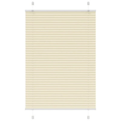 Walplus Cream Pleated Blind 85X100 Cm Fabric Width 84.4 Cm Polyester - image 1