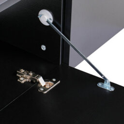 Wyld And Coco Wall-Mounted Tv Stand Black For Tvs Up To 55 Inch With Two Concealed Cabinets Minimalist Design - thumbnail 7